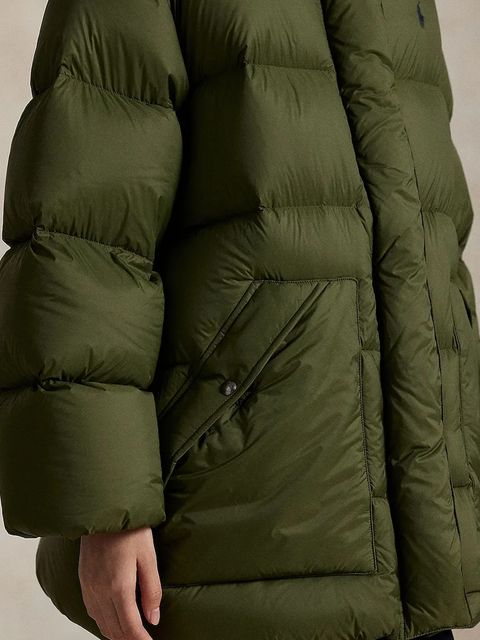 Polo Ralph Lauren kurtka puchowa kolor zielony zimowa 211971186