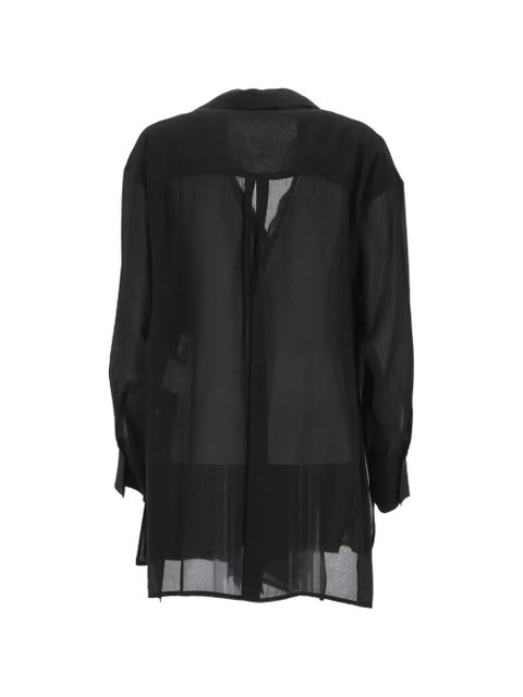 Eleh semi-sheer tie-fastening shirt - Black - zdjęcie produktu nr 2