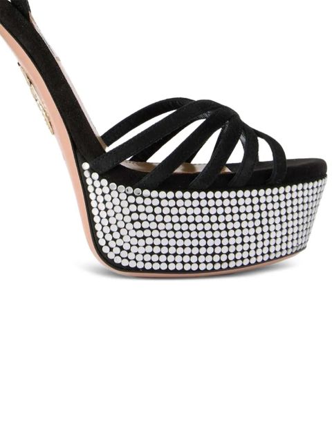 Aquazzura platform embellished sandals - Black - zdjęcie produktu nr 2