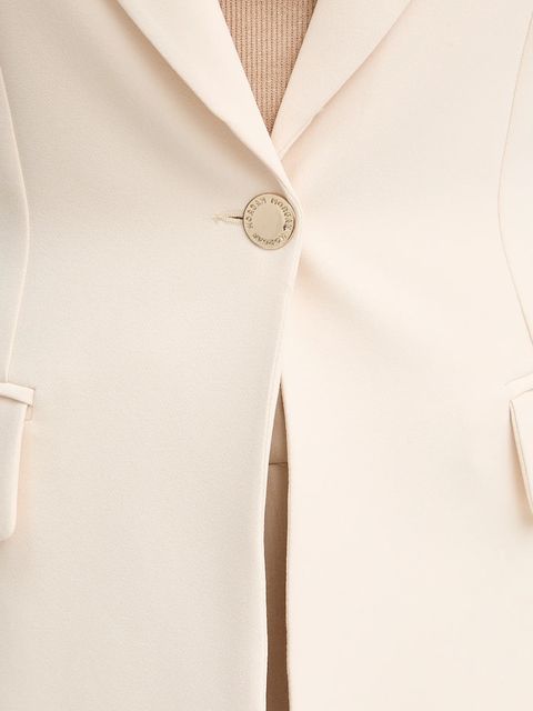 Morgan marynarka kolor beżowy jednorzędowa gładka VAKA.F