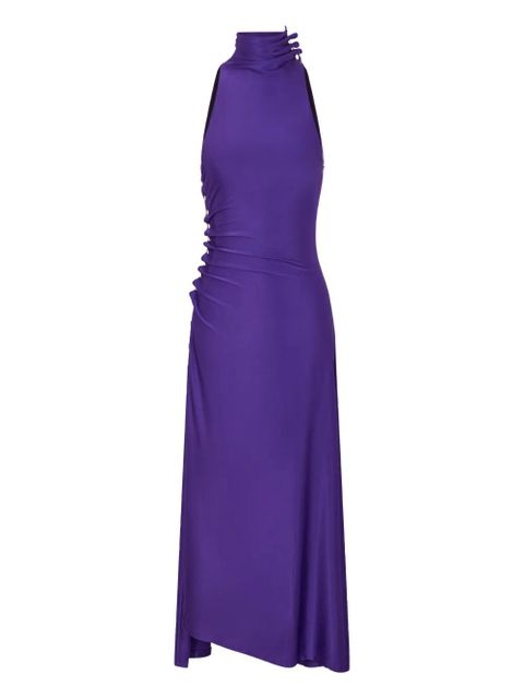 Rabanne draped snap-fastening midi dress - Purple - zdjęcie produktu nr 1
