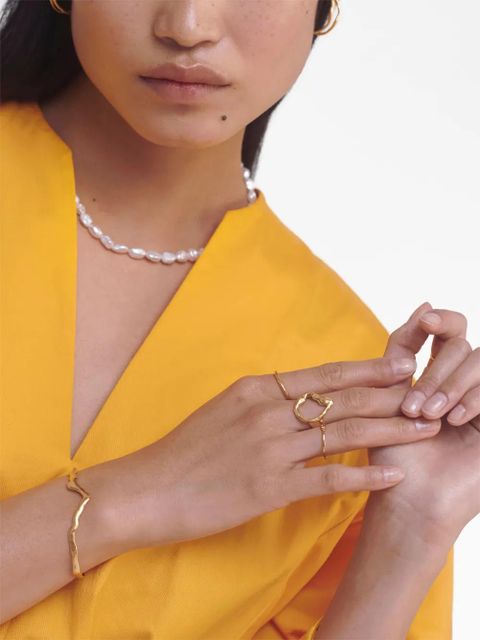 Monica Vinader Lagoon gold vermeil ring