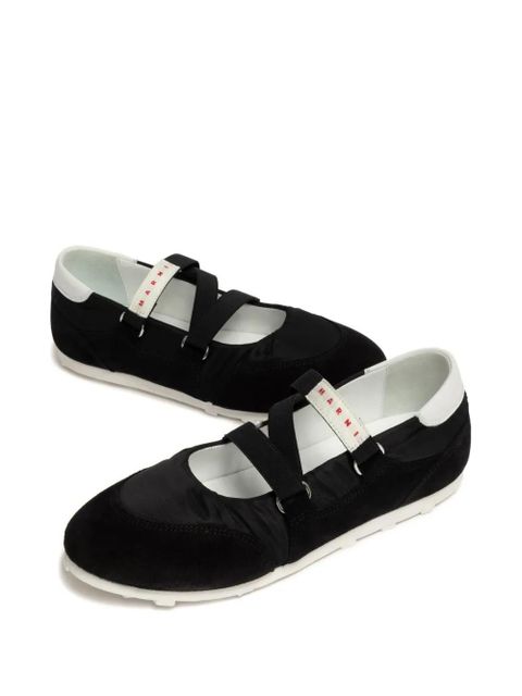 Marni elastic strap ballerina sneakers - Black - zdjęcie produktu nr 2