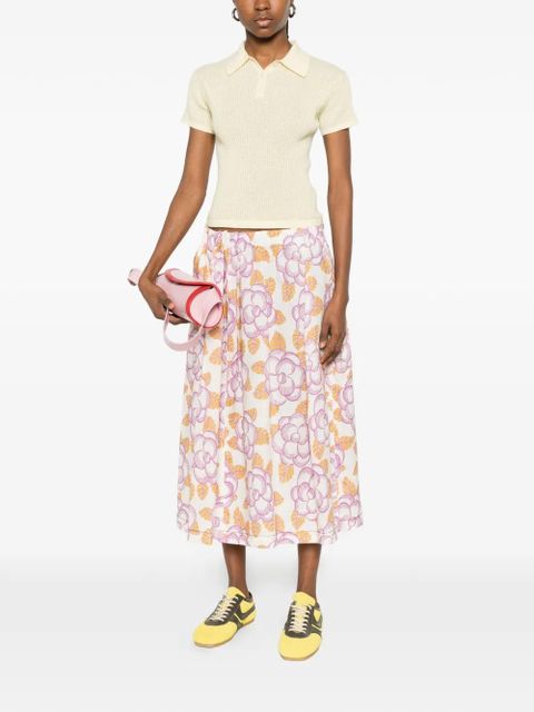 Marni floral-print mid skirt - Neutrals - zdjęcie produktu nr 2