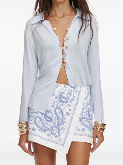 Self-Portrait paisley-print skorts - White - zdjęcie produktu nr 1