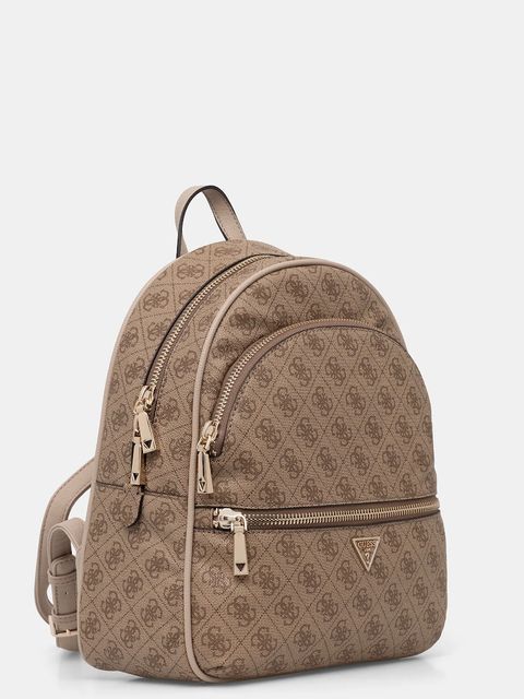 Guess plecak MANHATTAN damski kolor beżowy mały wzorzysty HWSG71 18330