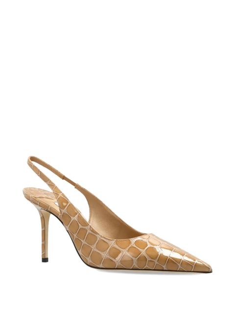 Jimmy Choo Love slingback pointed leather pumps - Neutrals - zdjęcie produktu nr 2