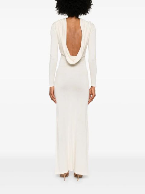 Aya Muse fine-knitted maxi dress - Neutrals