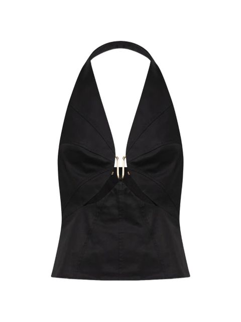 Cult Gaia Elorae halterneck top - Black - zdjęcie produktu nr 1