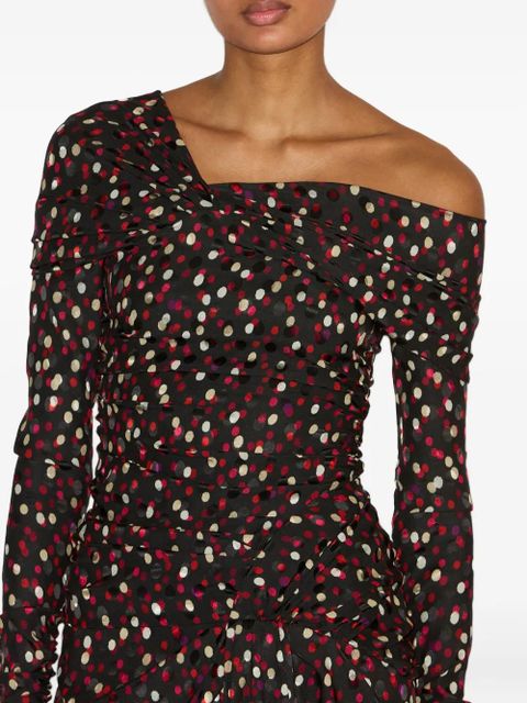 ISABEL MARANT polka-dot mini dress - Black