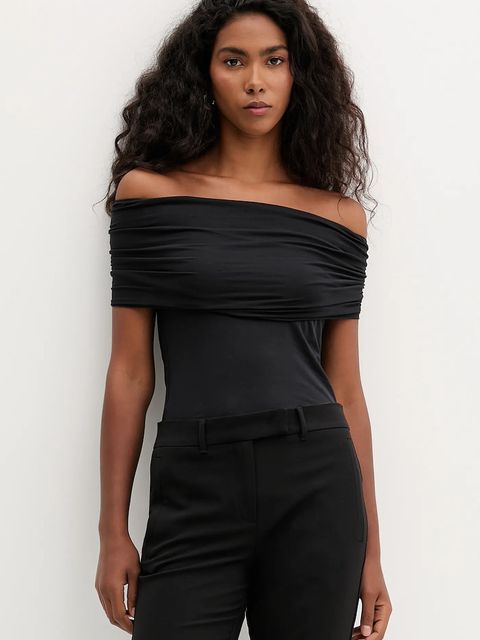 MAX&Co. top damskie kolor czarny dekolt hiszpański 2526946071200 - zdjęcie produktu nr 1