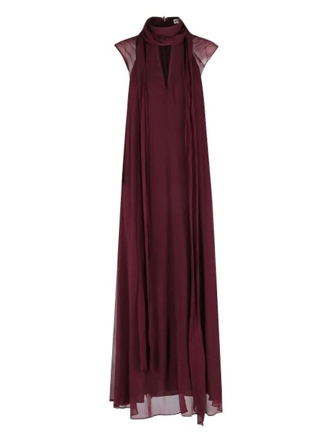 STAUD Camilla sheer-panel maxi dress - Red - zdjęcie produktu nr 1