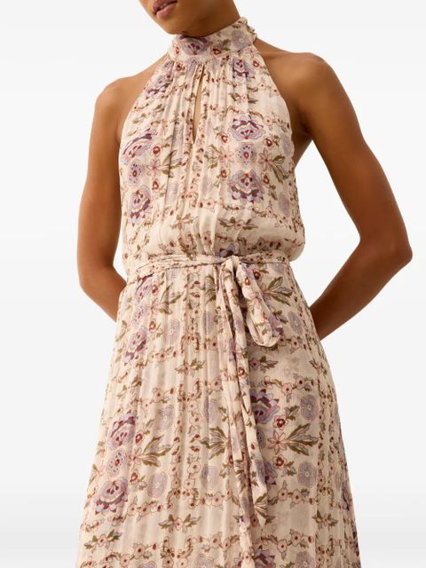Marie Oliver Penelope floral drawstring dress - Neutrals