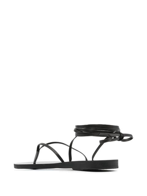 Ancient Greek Sandals Celia flat leather sandals - Black