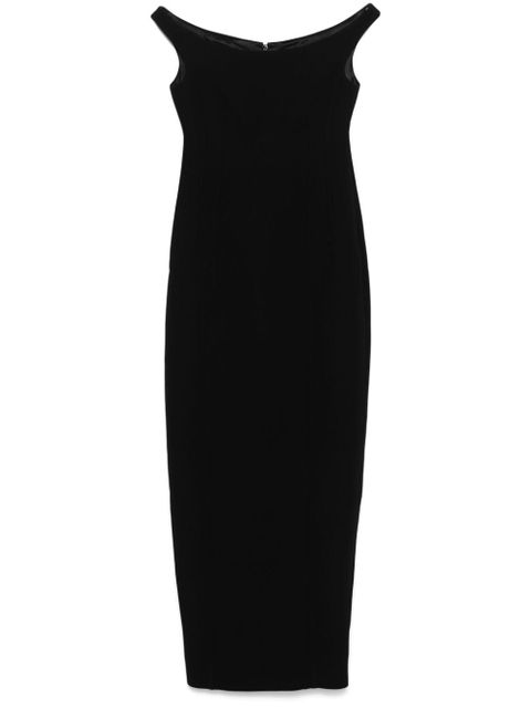 TOTEME curved off-shoulder maxi dress - Black - zdjęcie produktu nr 1