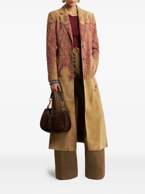 ETRO paisley-print leather coat - Brown - zdjęcie produktu nr 2