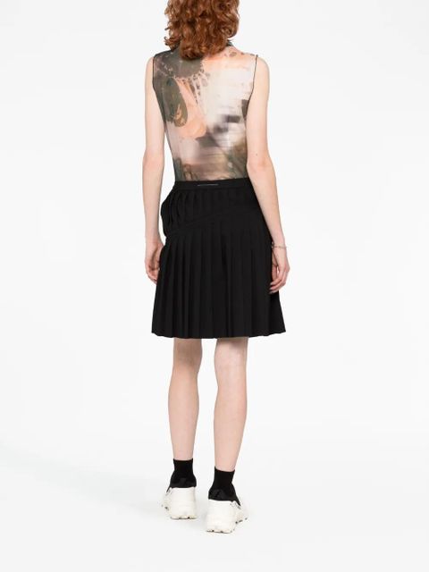 MM6 Maison Margiela asymmetric pleated miniskirt - Black