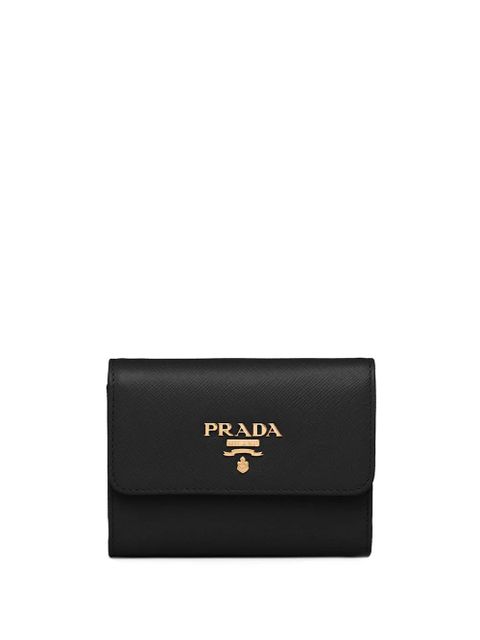 Prada logo plaque wallet - Black - zdjęcie produktu nr 1