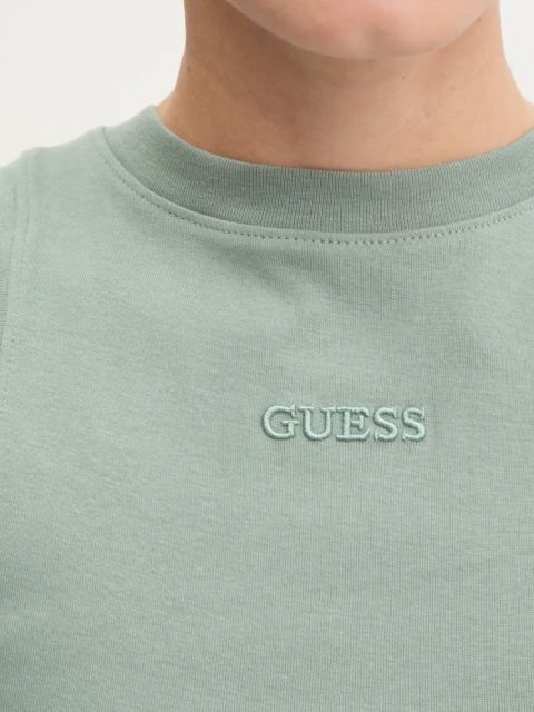Guess top bawełniany GELSEY kolor zielony V5RP14 KCOI1