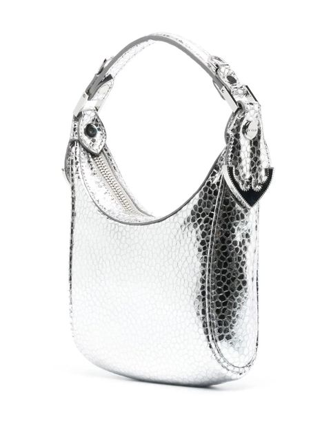 BY FAR Cosmo metallic top-handle bag - Silver