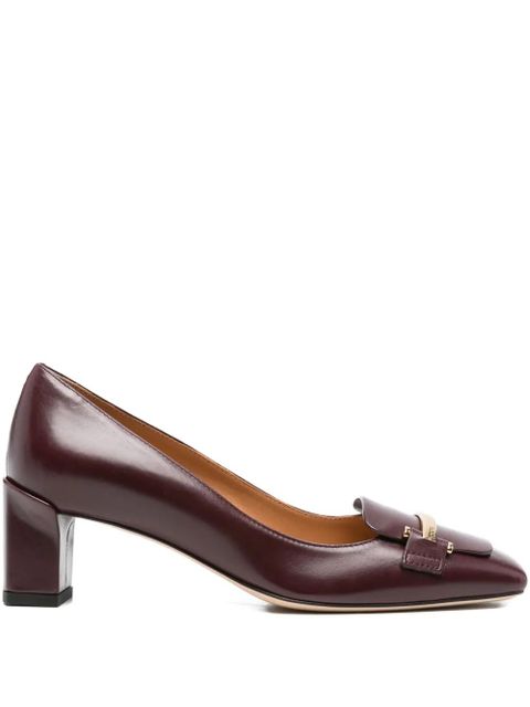 Tod's 55mm block-heel leather pumps - Purple - zdjęcie produktu nr 1