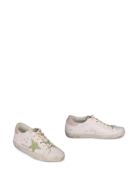 Golden Goose suede star super star trainers - White