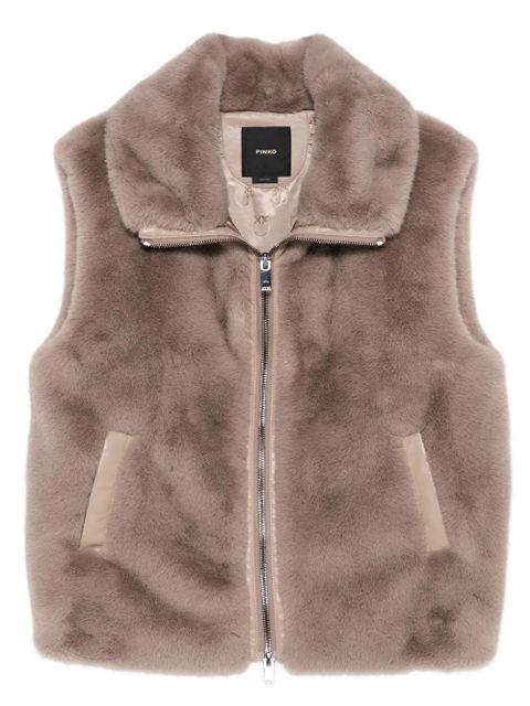 PINKO faux-fur zip-front vest - Neutrals - zdjęcie produktu nr 1