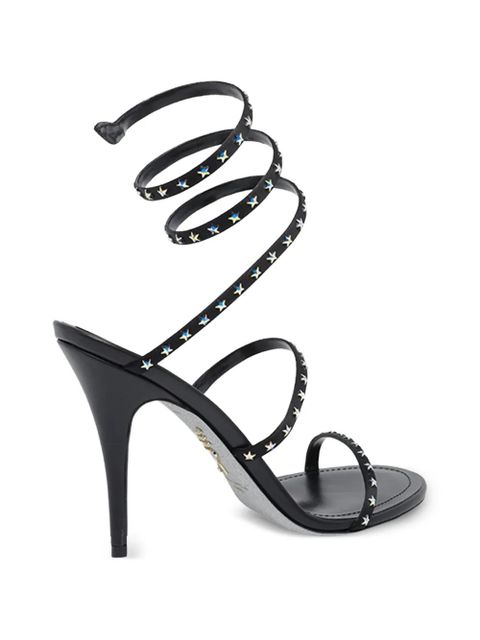 René Caovilla Cleo star-details sandals - Black