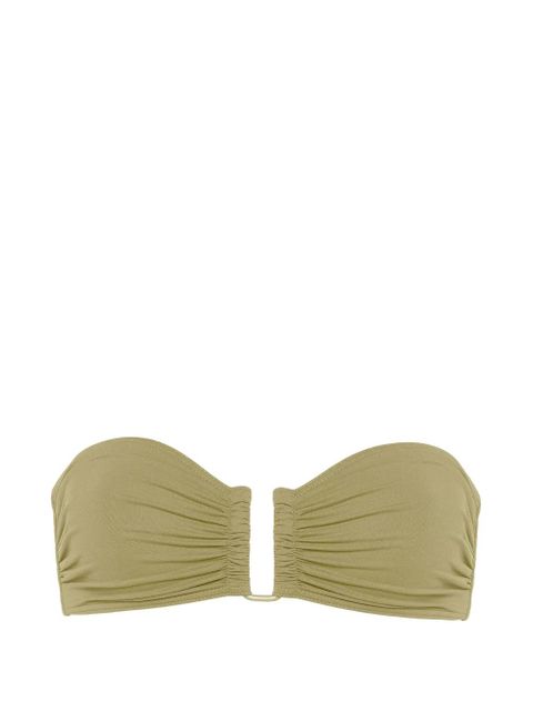 ERES Show Bandeau ruched bikini top - Green - zdjęcie produktu nr 1