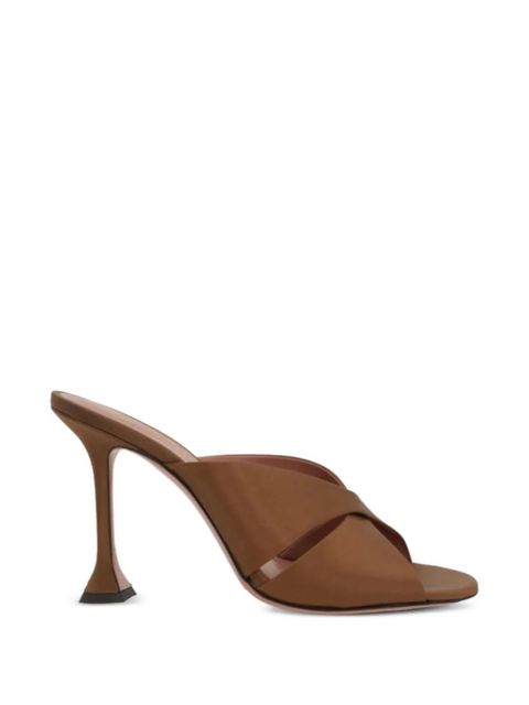 Amina Muaddi Salma heeled mules - Brown - zdjęcie produktu nr 1