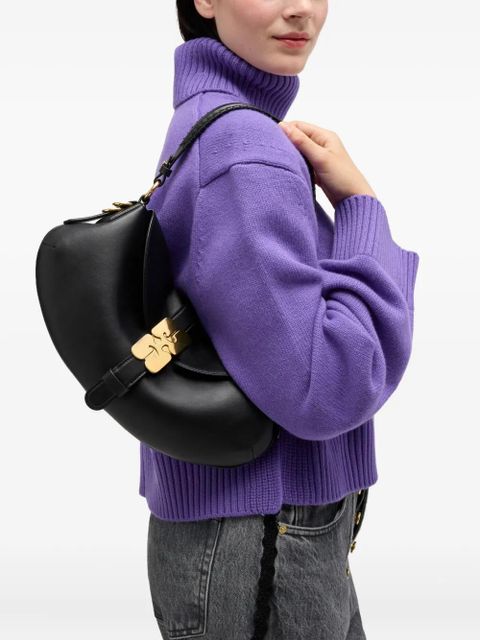 GANNI buckle shoulder bag - Black