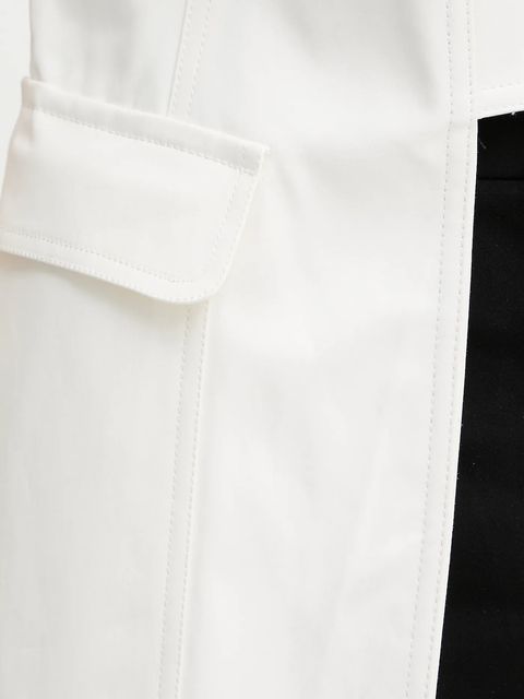 IRO kamizelka bawełniana kolor biały jednorzędowa WM07BESSY