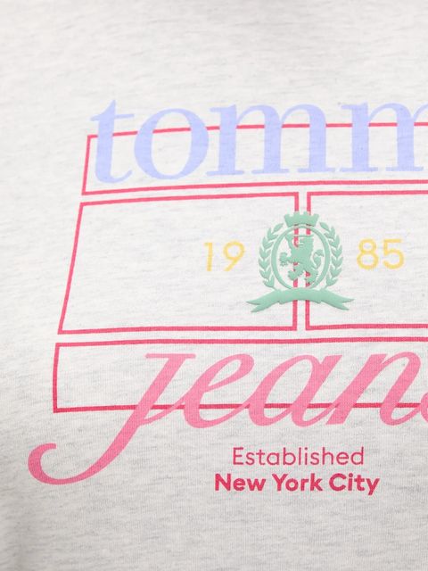 Tommy Jeans t-shirt bawełniany damski kolor szary DW0DW21533