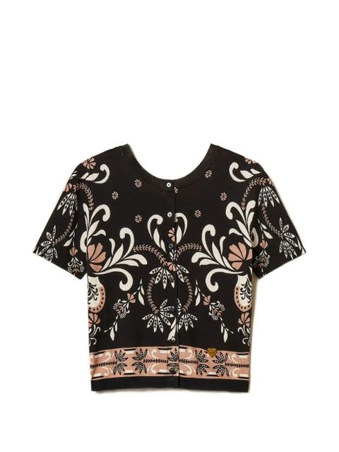 TWINSET foulard-print cardigan - Black - zdjęcie produktu nr 1