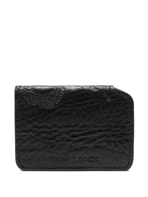 OUR LEGACY debossed card holder - Black - zdjęcie produktu nr 1
