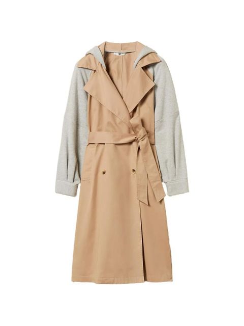 TWINSET gabardine plush trench coat - Neutrals - zdjęcie produktu nr 1