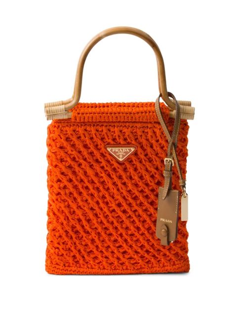 Prada mini crochet tote bag - Orange - zdjęcie produktu nr 1
