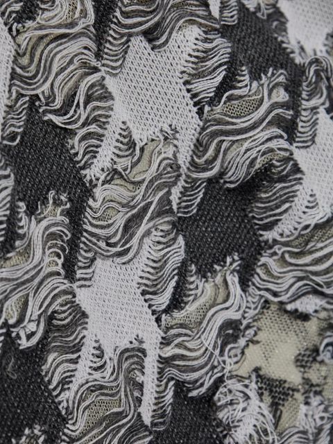 Diesel frayed houndstooth top - Brown