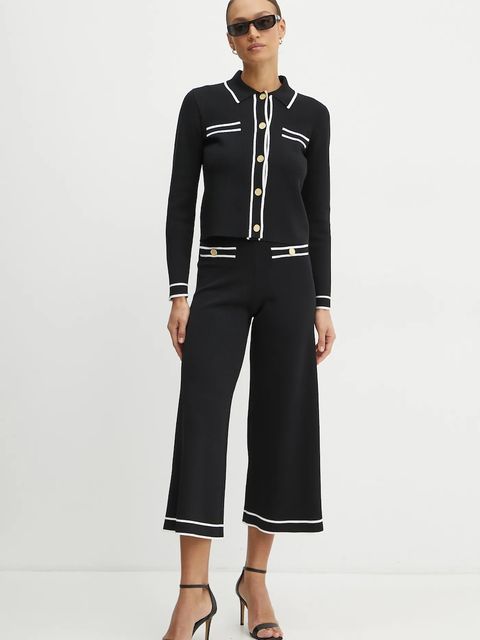 Karl Lagerfeld spodnie damskie kolor czarny gładkie A1W10072 - zdjęcie produktu nr 2