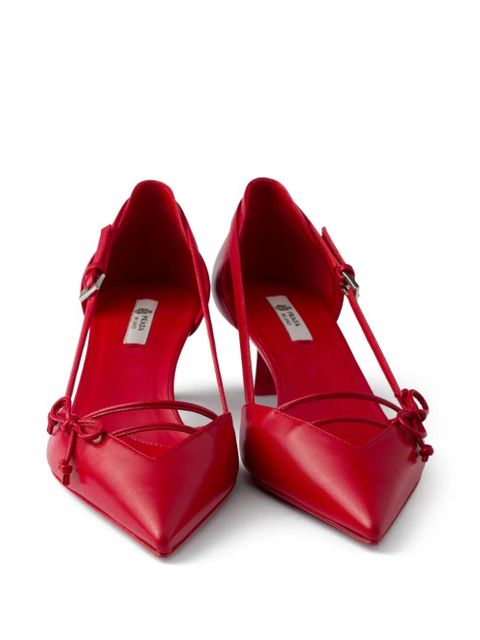 Prada leather pumps - Red