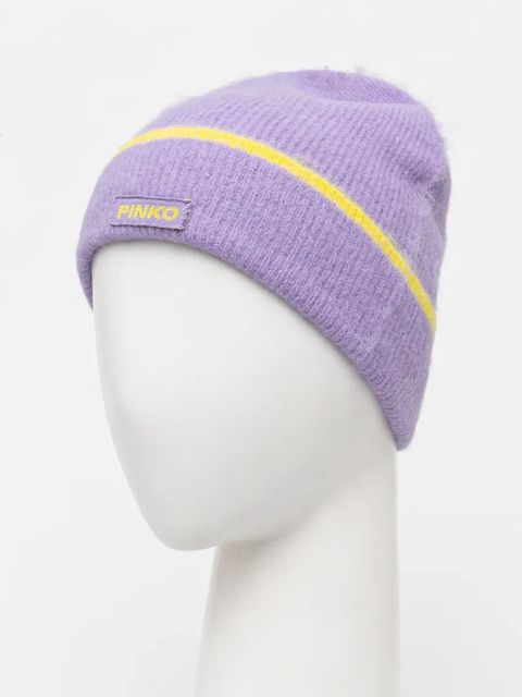 Pinko czapka z domieszką wełny kolor fioletowy 104332 A26V