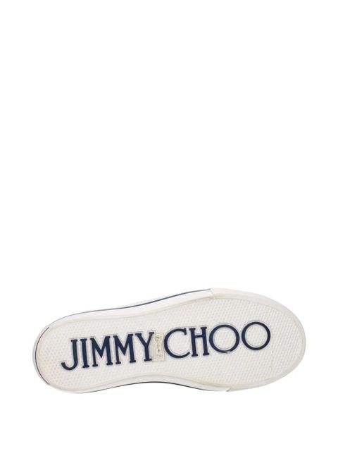Jimmy Choo tie-dye logo-patch sneakers - Neutrals