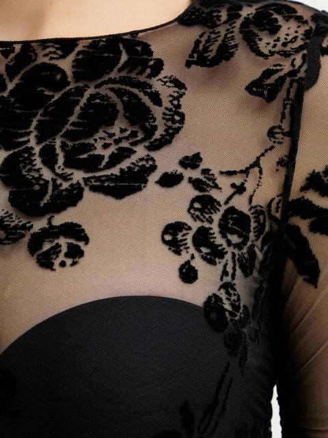 Pinko bluzka damska kolor czarny w kwiaty 105601 A2QD - zdjęcie produktu nr 2