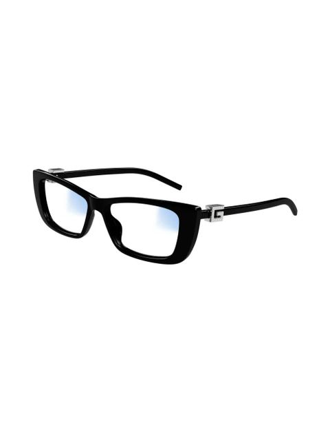 Gucci Eyewear logo-plaque sunglasses - Black - zdjęcie produktu nr 2