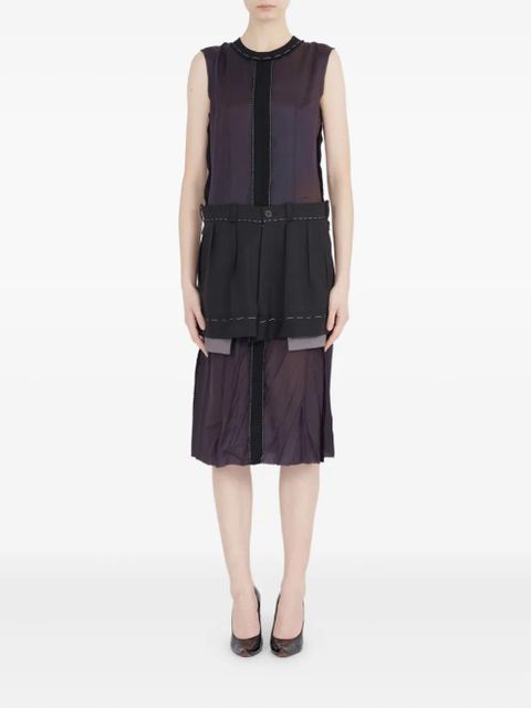 Maison Margiela layered sleeveless dress - Purple