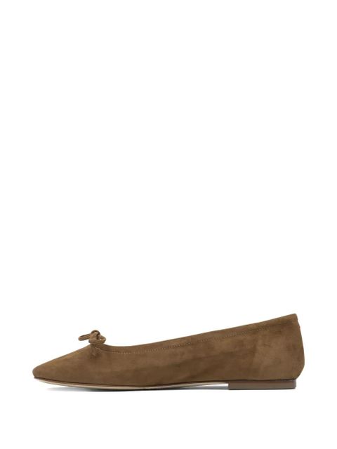 Aeyde Delfina suede bow ballet flats - Brown - zdjęcie produktu nr 2