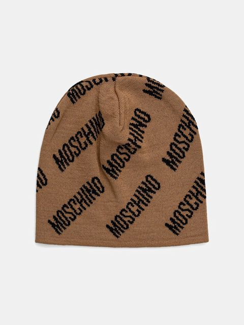 Moschino czapka z wełną kolor brązowy M5859 60112 - zdjęcie produktu nr 1