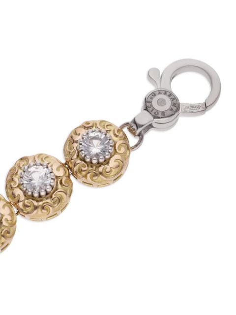 Dolce & Gabbana 18kt gold Eleganza sapphire and rhodolite bracelet - Red