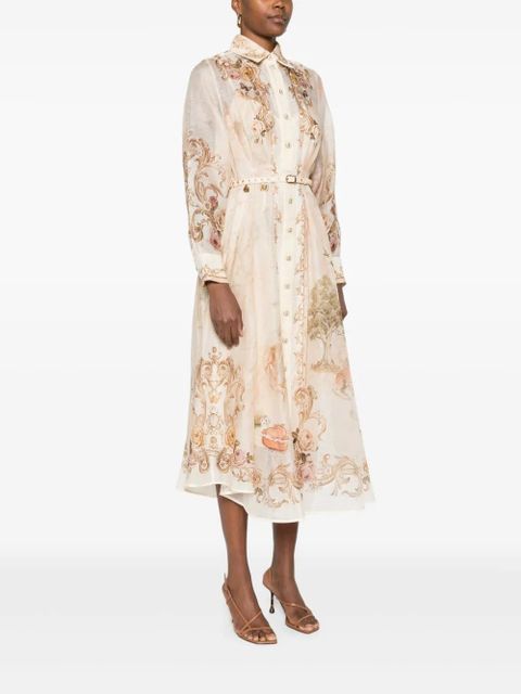 ZIMMERMANN floral-print buttoned midi dress - Neutrals - zdjęcie produktu nr 2