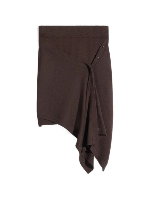 LEMAIRE buttoned asymmetric skirt - Brown - zdjęcie produktu nr 1